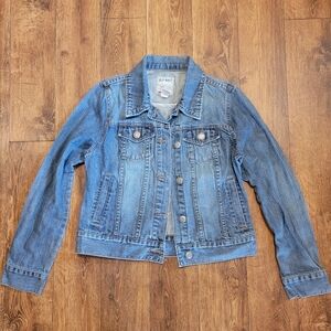 OLD NAVY Medium Wash Denim Jacket Womens Size Small Y2K VTG